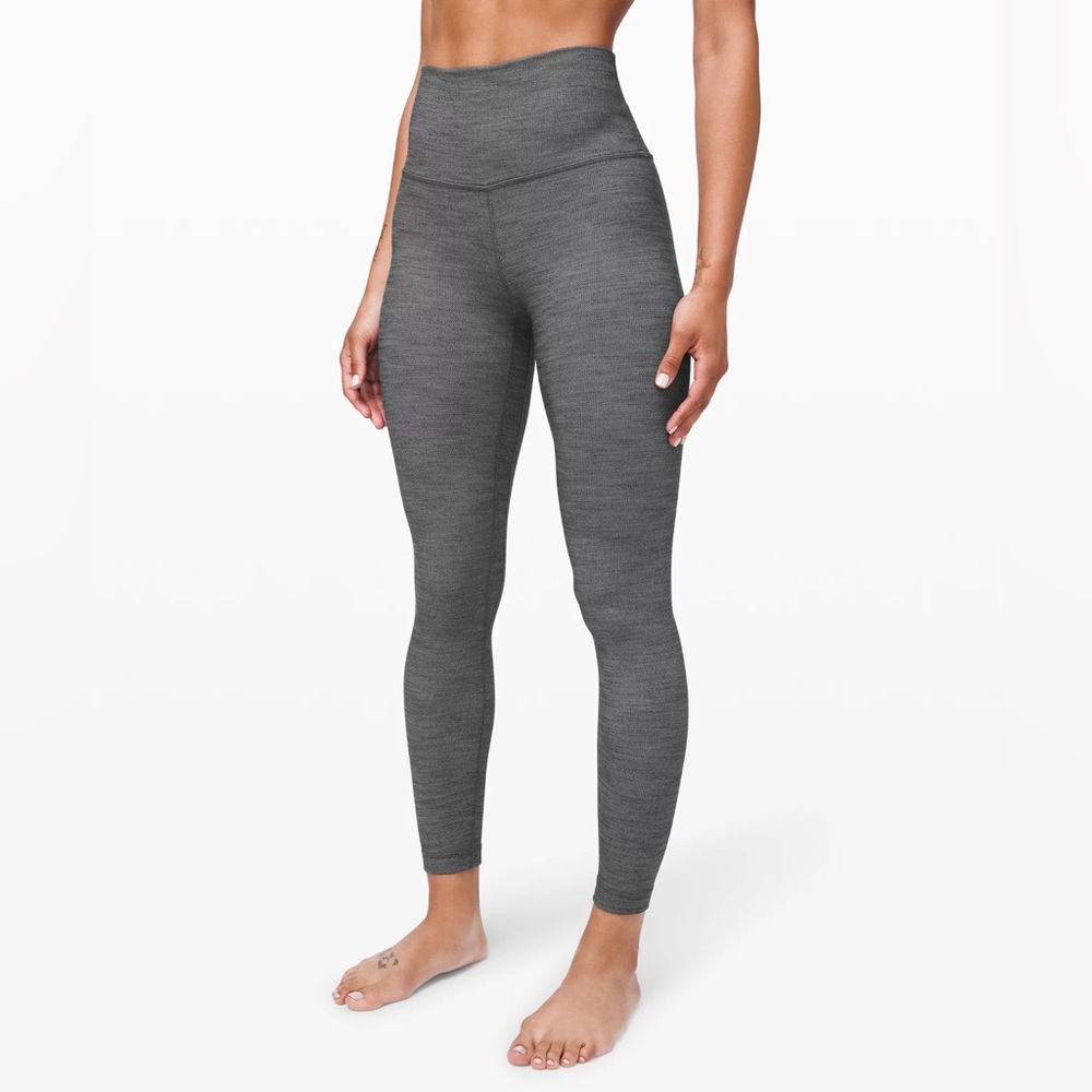 Lululemon Gray Yoga Align Highrise 25” Leggings Sz 10